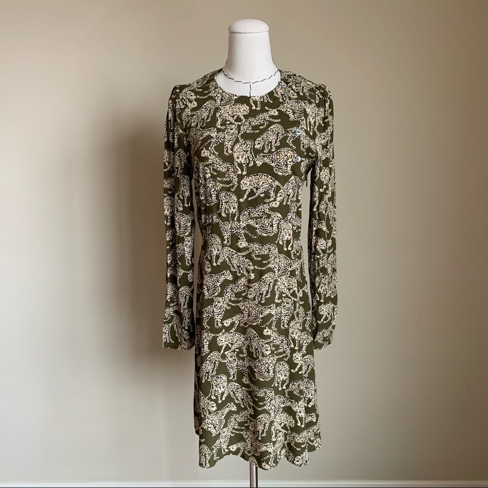 & Other Stories Leopard Animal Print Dress